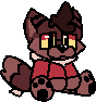 Pixel art animation of my fursona with a normal expression.